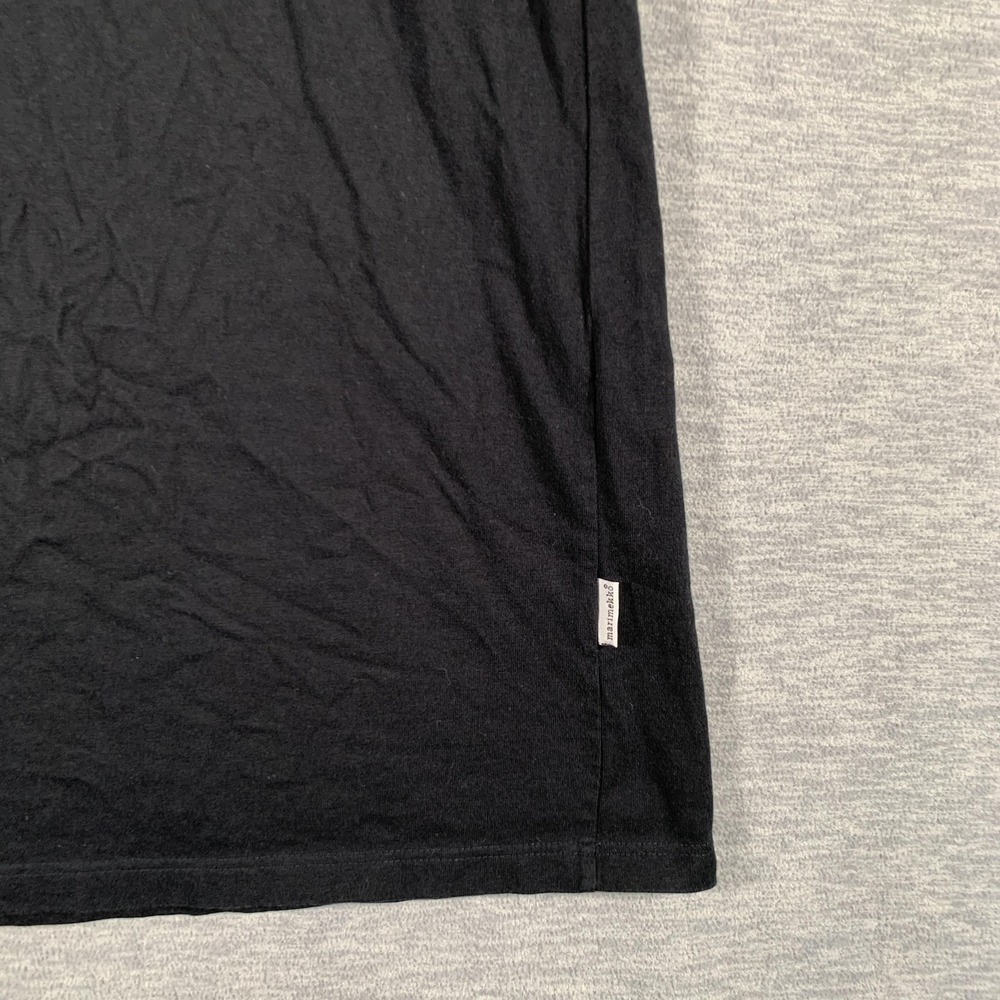 Marimekko Shirt Mens Medium Black Abstract Graphic Made Finland Tee Cotton - Picture 12 of 14